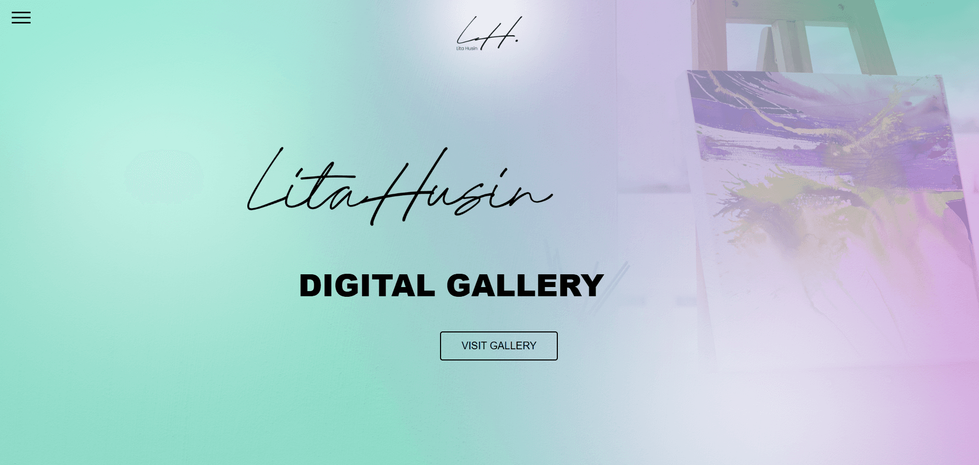 screenshot of litahusin personal digital art gallery