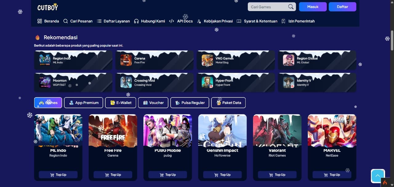 CutBoy CI4 platform screenshot